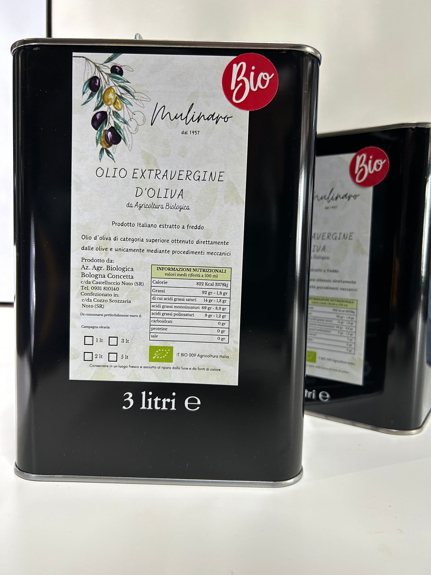 Olio Extravergine di Oliva Biologico campagna 2024/2025